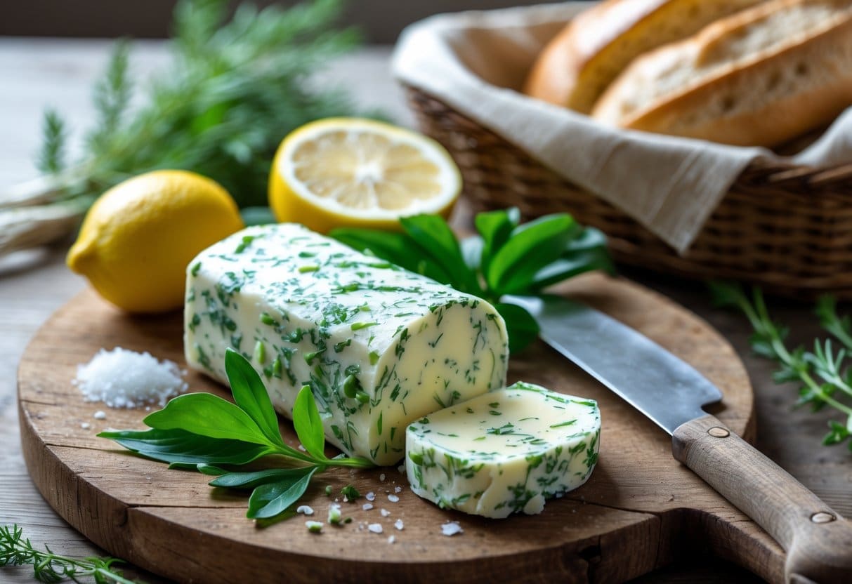 Rezept für aufgeschlagene, karamellisierte Bärlauchbutter
