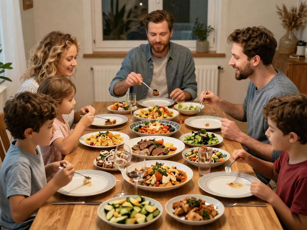 Schnelles Abendessen Familie