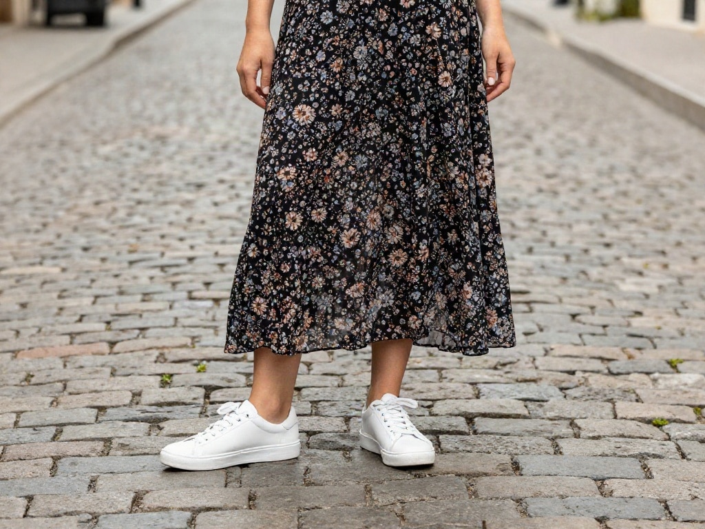 Sneaker zum Kleid